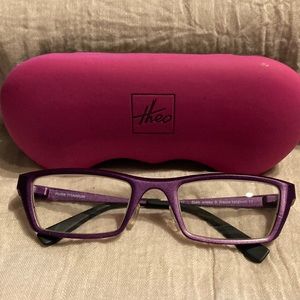 Theo glasses style Ocean color 737 purple titanium made in Belgium size 49/22